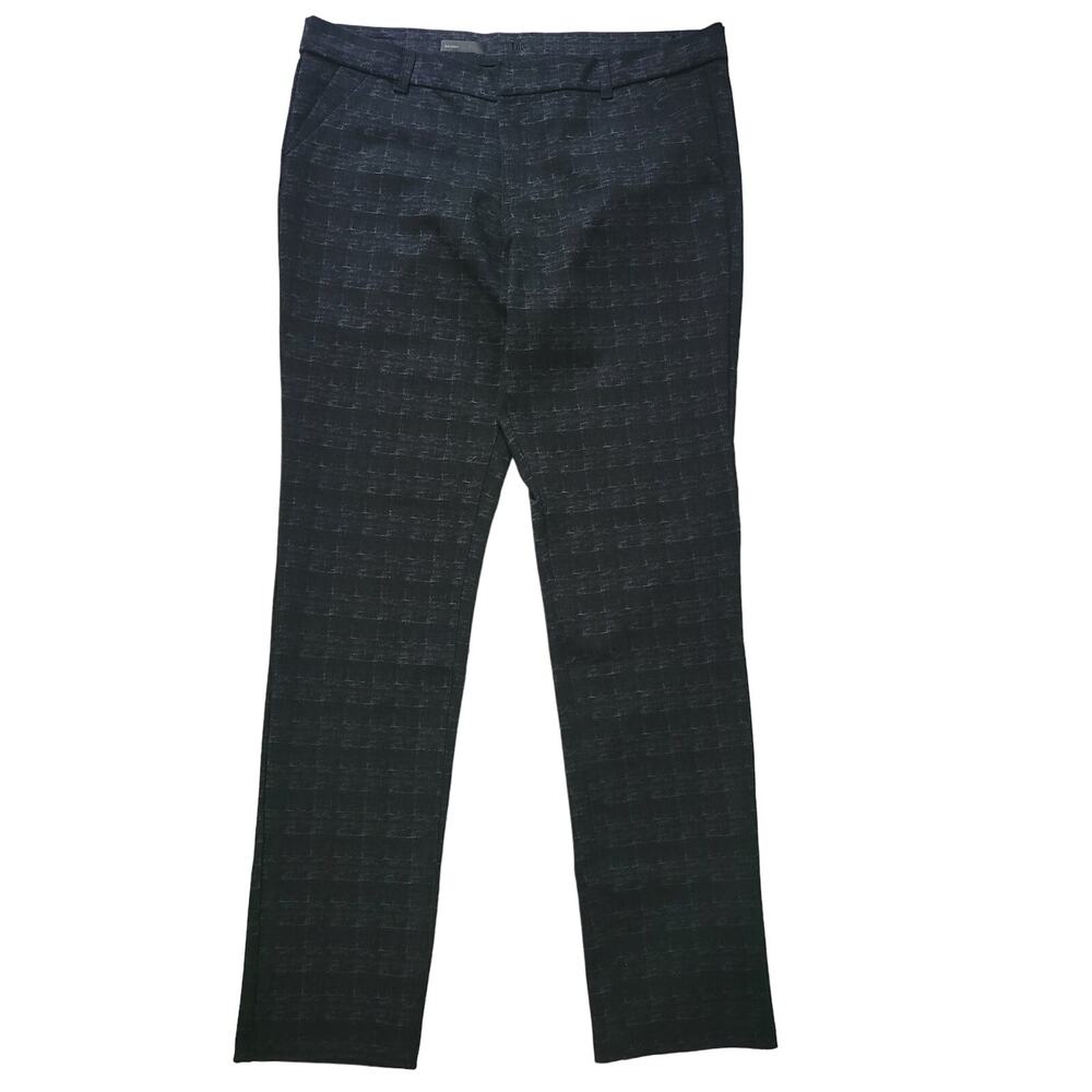 Kut From The Kloth Size 16 Diana Black Plaid Dress Pants Slim Straight Office
